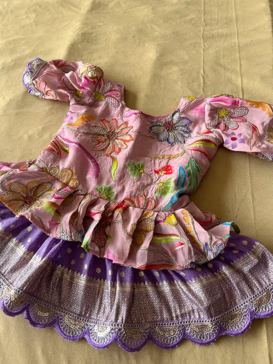 Position Printed Floral Gown - Baby Pink