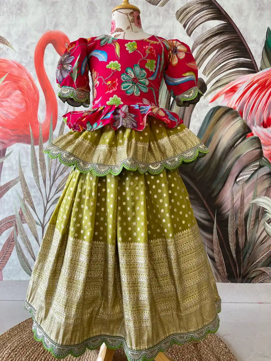 Position Printed Floral Gown - Rani Pink