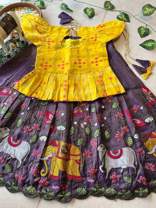Pichwai Kids Collection - Purple