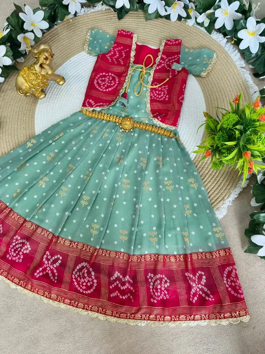 Pavitra Ugadi Kids Gown-Coat
