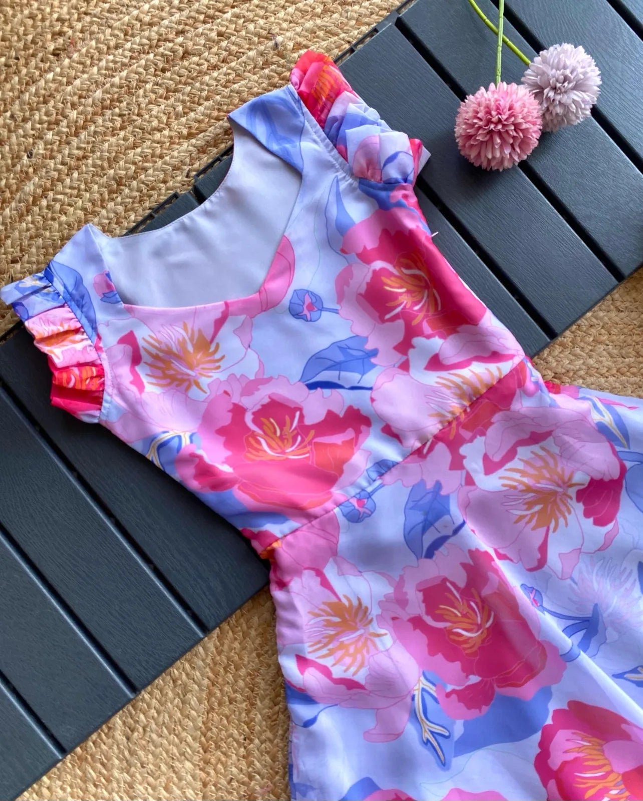 Floral Printed Beautiful Gown