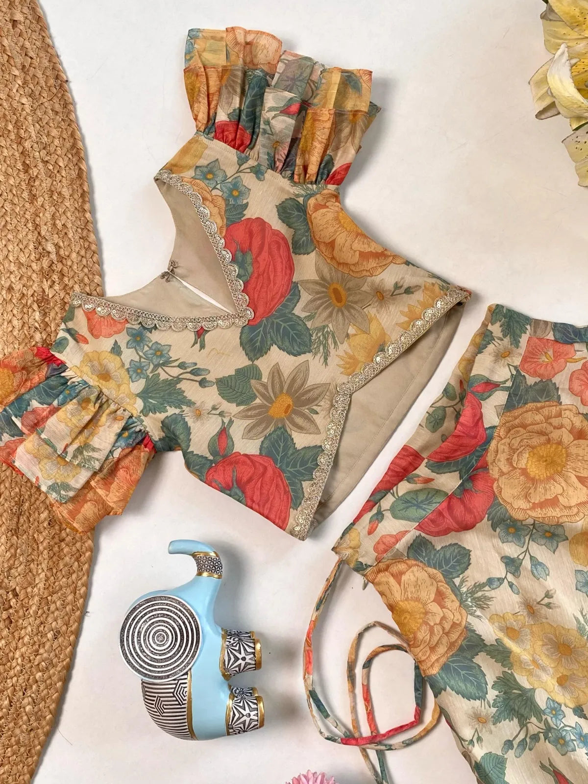 Stylish Floral Printed Beautiful Gown