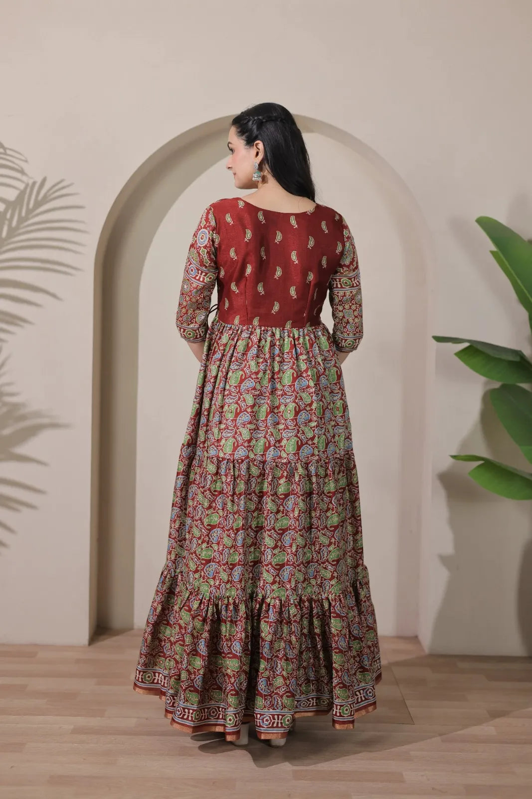 Heritage Printed Traditional Ethnic Gown
