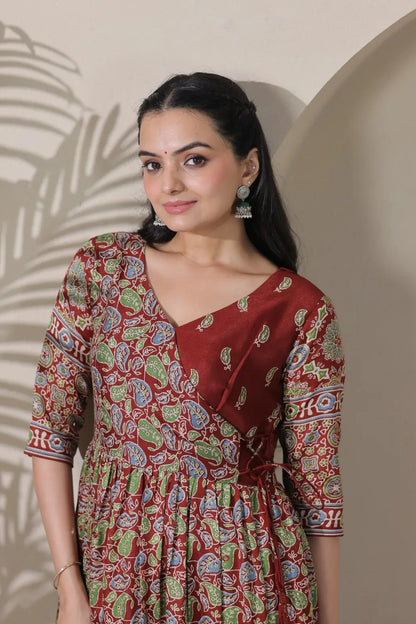 Heritage Printed Traditional Ethnic Gown