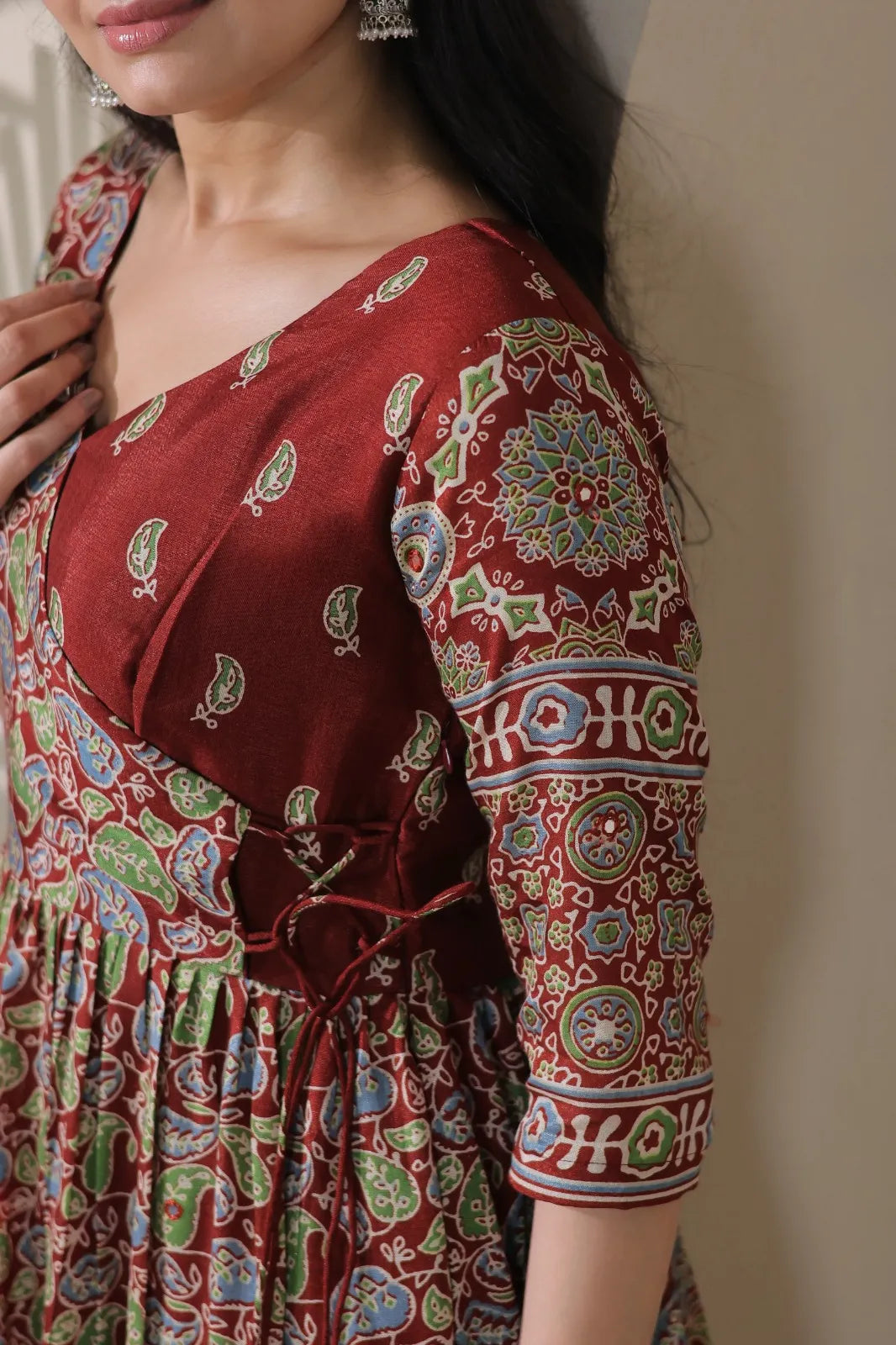 Heritage Printed Traditional Ethnic Gown