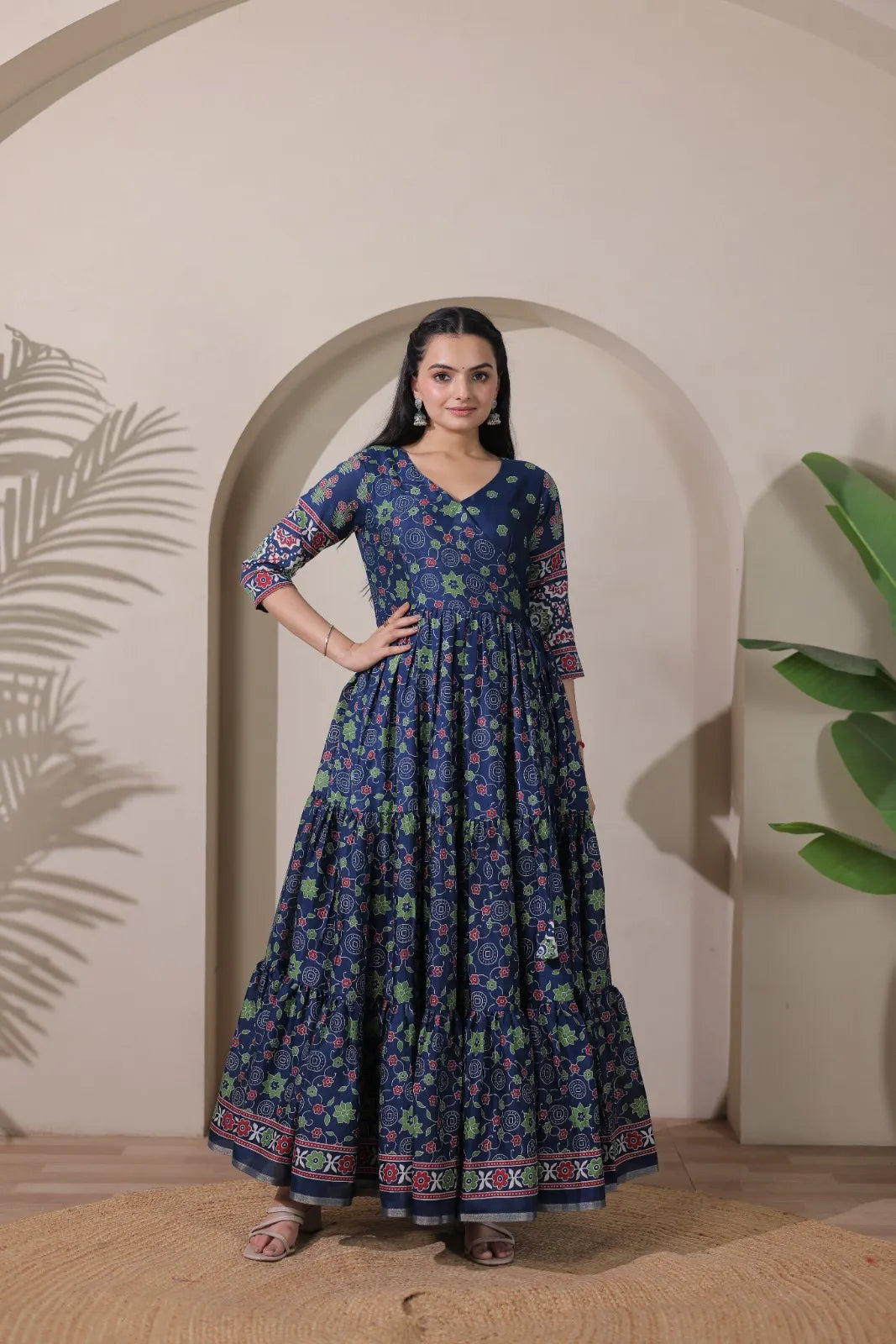 Beautiful Printed Traditional Ethnic Gown