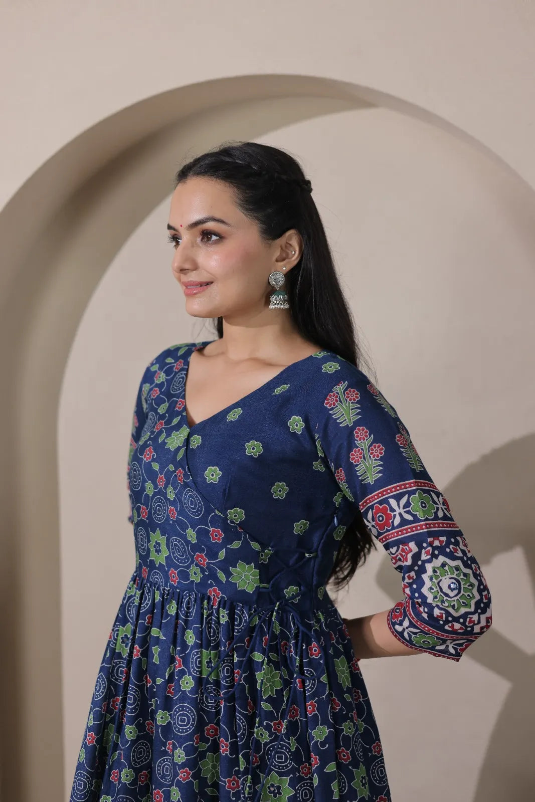 Beautiful Printed Traditional Ethnic Gown