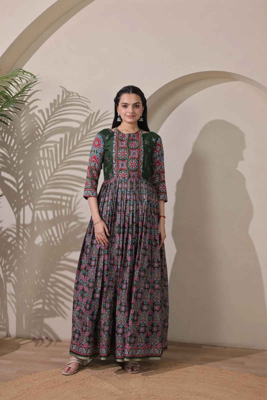 Beautiful Kalamkari Printed Traditional Gown