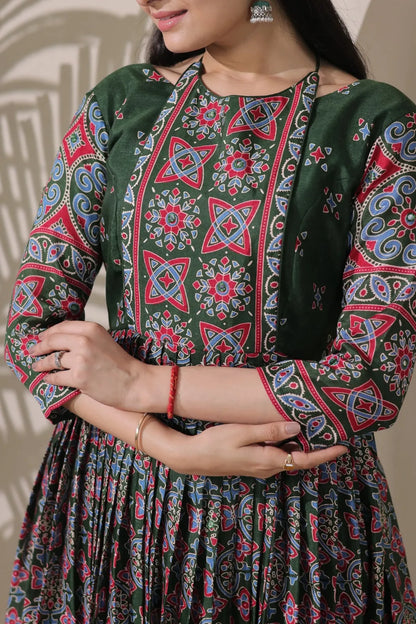 Beautiful Kalamkari Printed Traditional Gown