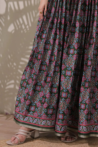 Beautiful Kalamkari Printed Traditional Gown