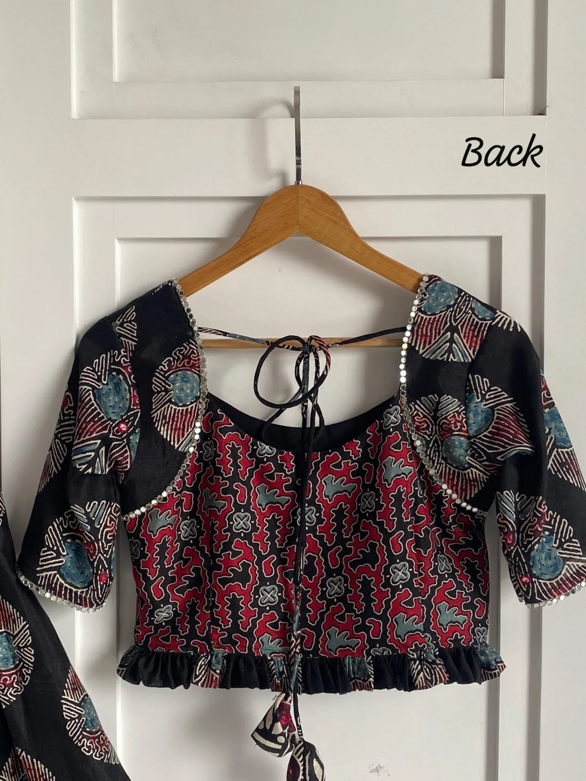 Black Ajrakh Print Lehenga Set Chaniya Choli