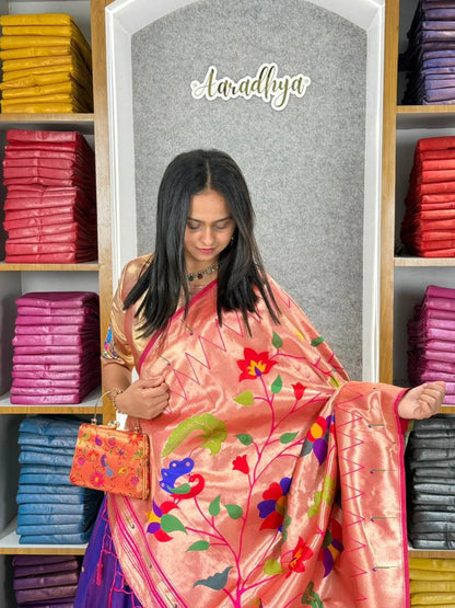 Designer Paithani Style Lehenga Choli Set - Purple