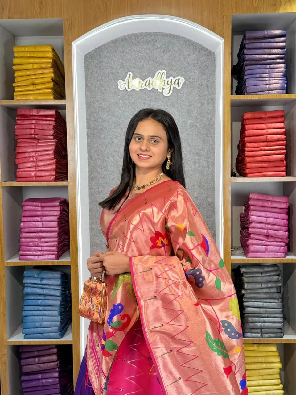 Designer Paithani Style Lehenga Choli Set - Yellow