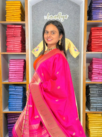 Traditional Bandhani Style Paithani Lehenga Set