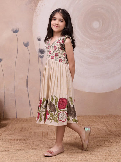 Girls Stylish Cotton Printed Middy Dress (1 Month–16 Years)