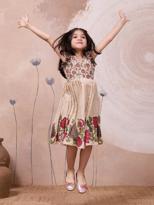 Girls Stylish Cotton Printed Middy Dress (1 Month–16 Years)