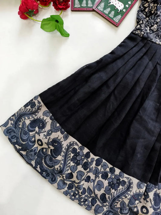 Kids Latest Black Middy Dress