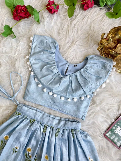 Kids Crush Silk Lehenga Choli
