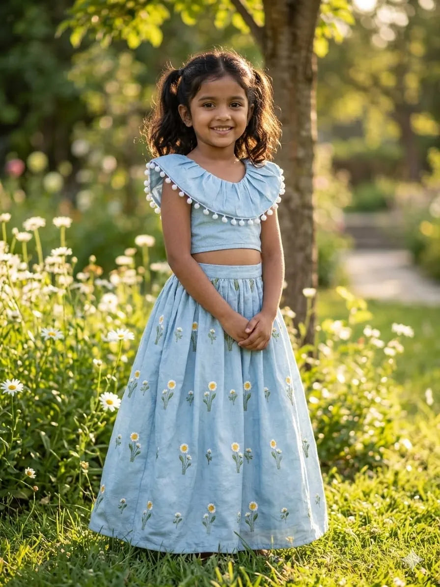 Kids Crush Silk Lehenga Choli