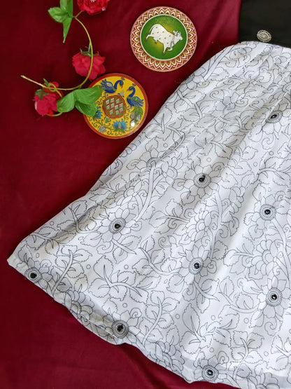 Kids Black & White Gown with Coat
