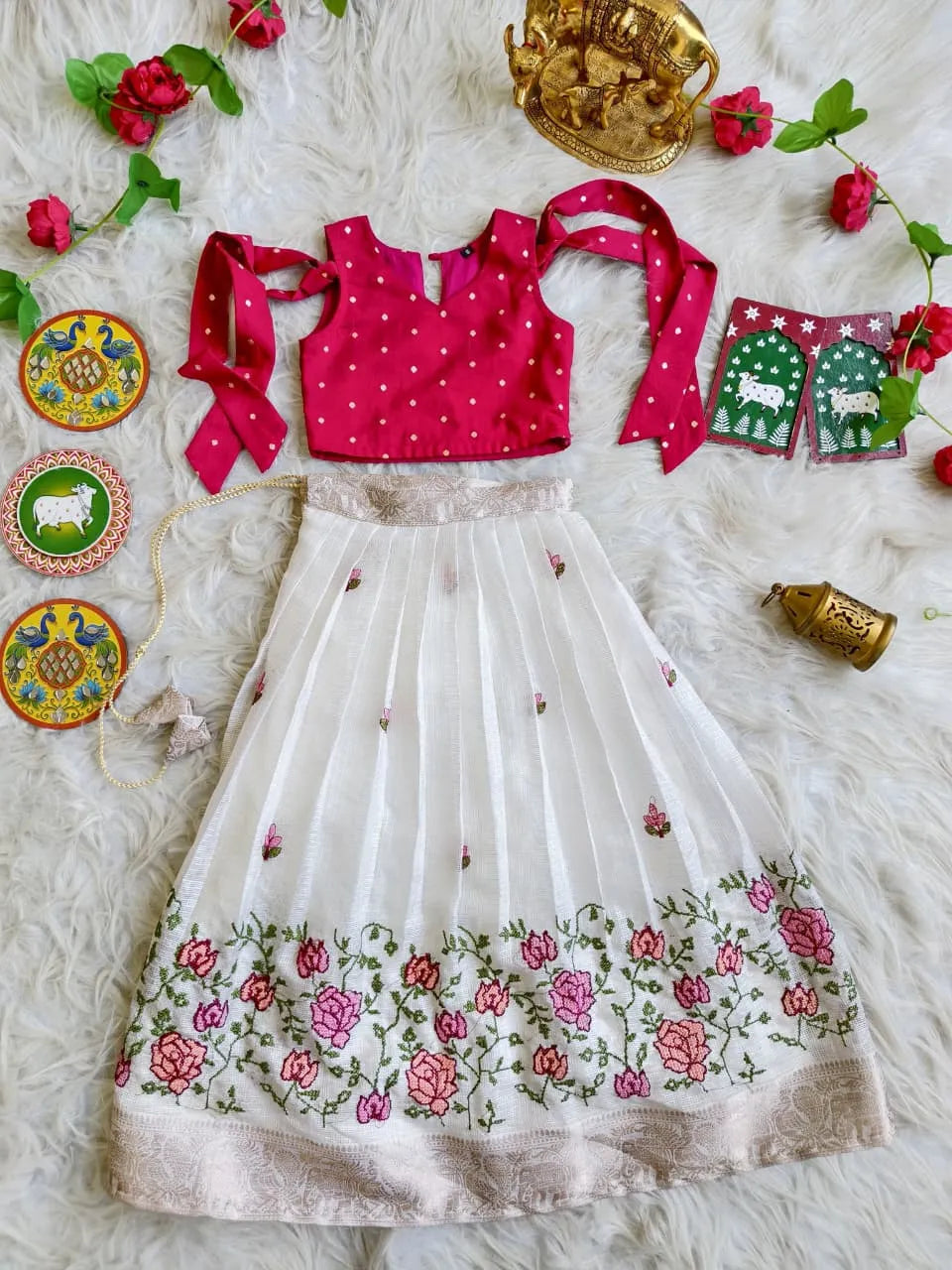 Royal Kota Zari Kids Lehenga