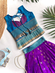 Kids Traditional Lehenga Choli – Blue Purple
