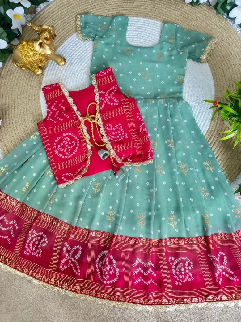 Pavitra Ugadi Kids Gown-Coat