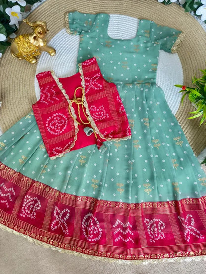 Pavitra Ugadi Kids Gown-Coat