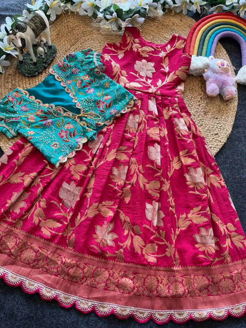 Position Printed Floral Gown - Pink