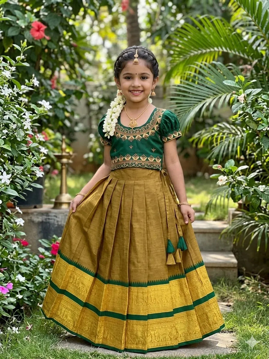 Elephant Kids Half-Saree