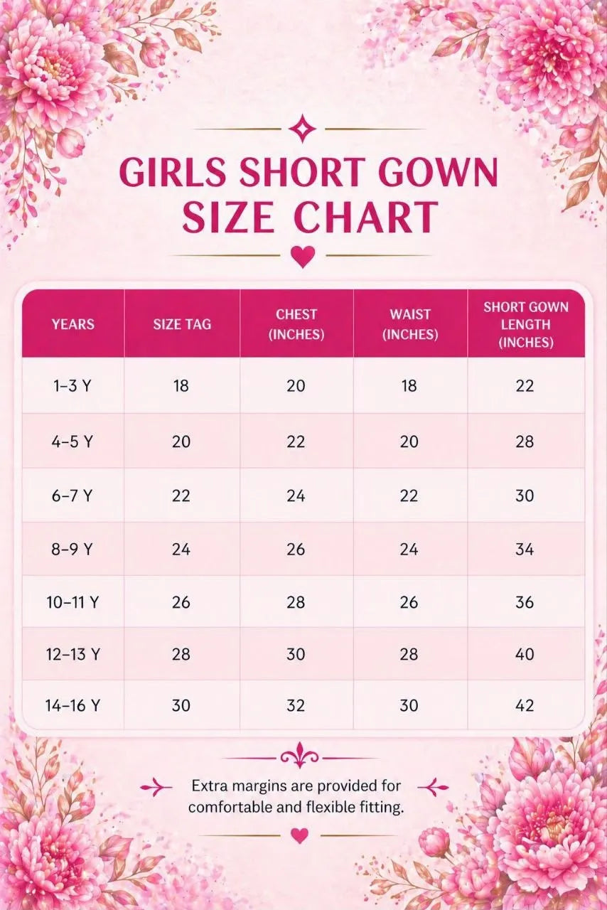 Lotus Girls Short Gown - Sky