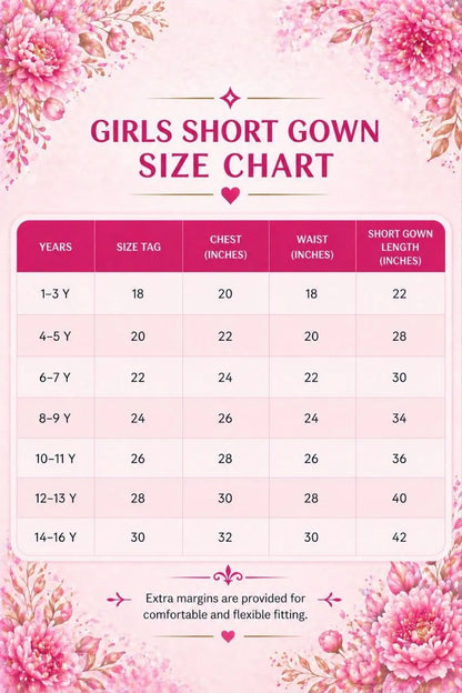 Lotus Girls Short Gown - Sky