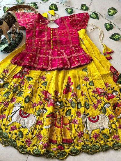 Pichwai Kids Collection - Yellow