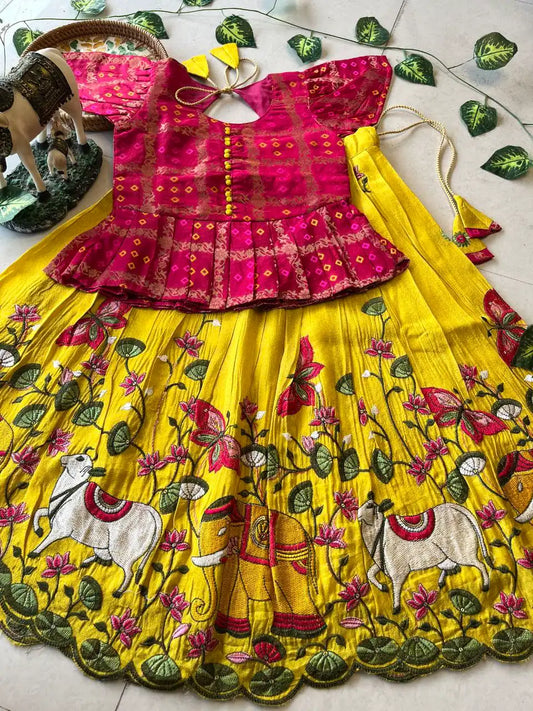 Pichwai Kids Collection - Yellow