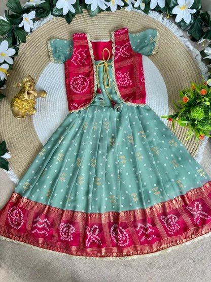 Pavitra Ugadi Kids Gown-Coat