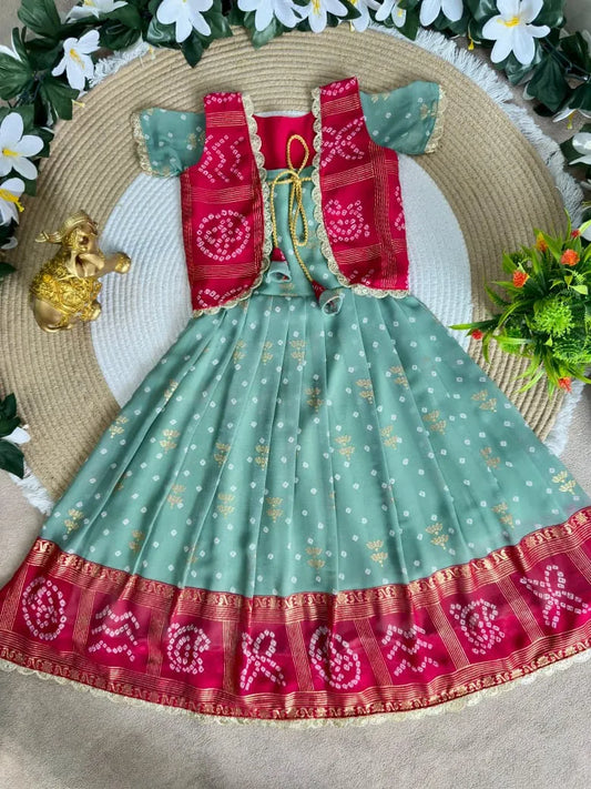 Pavitra Ugadi Kids Gown-Coat