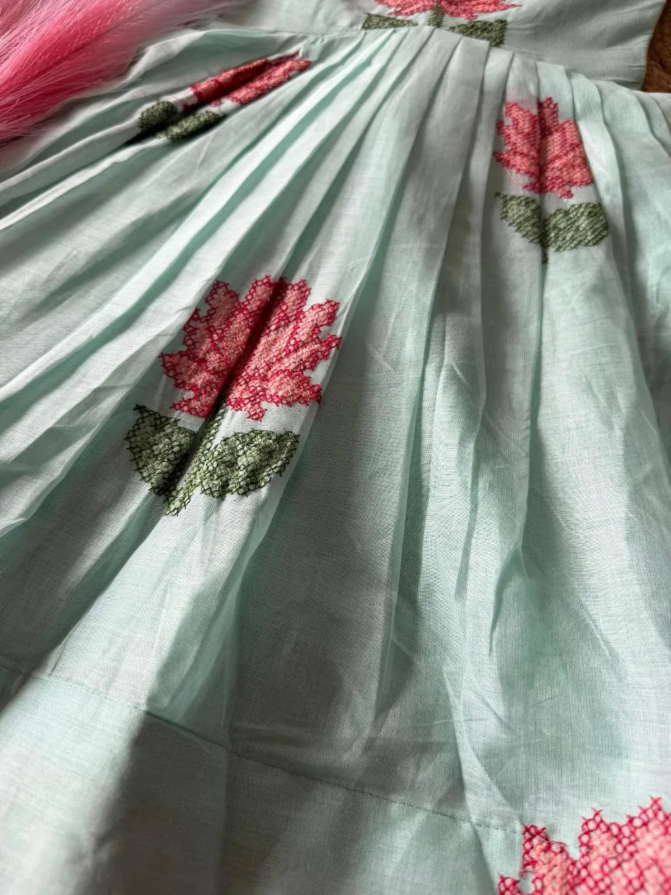 Lotus Girls Short Gown - Sky