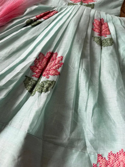 Lotus Girls Short Gown - Sky