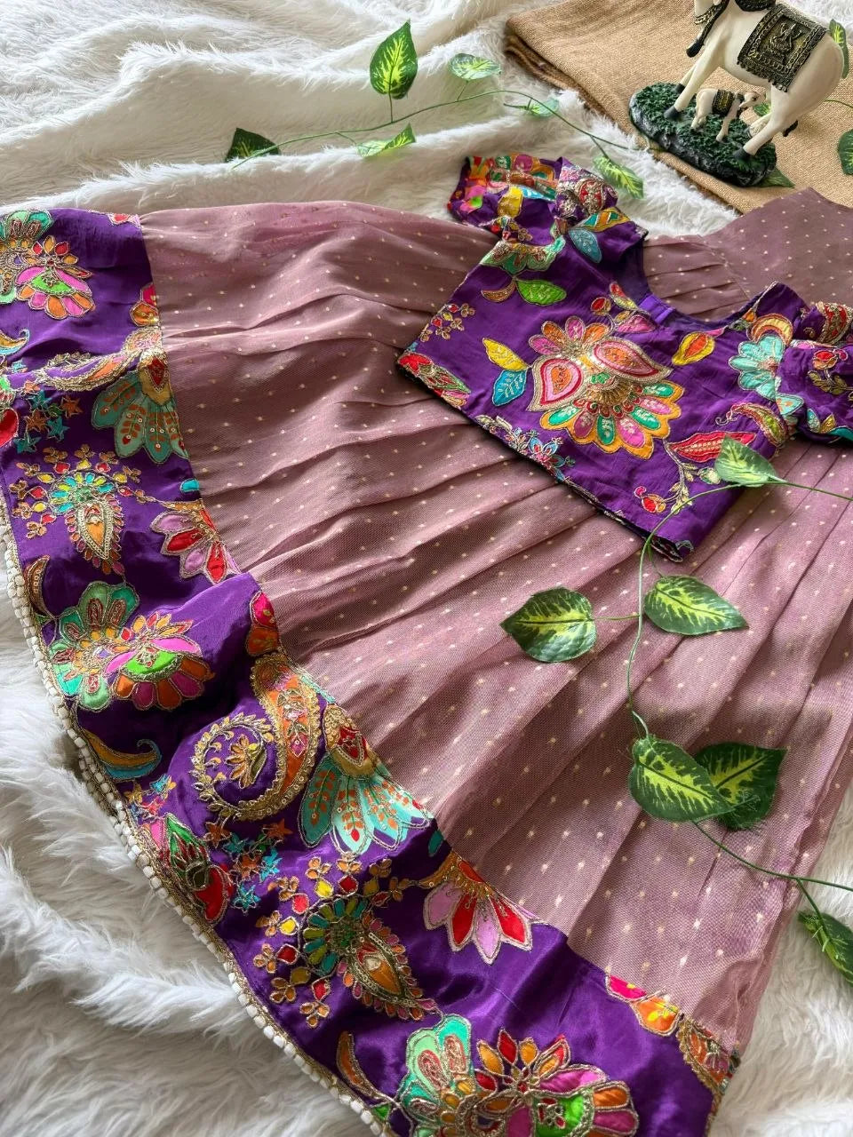 Kids Premium Salsa Gown Set- Dusty-Mauve