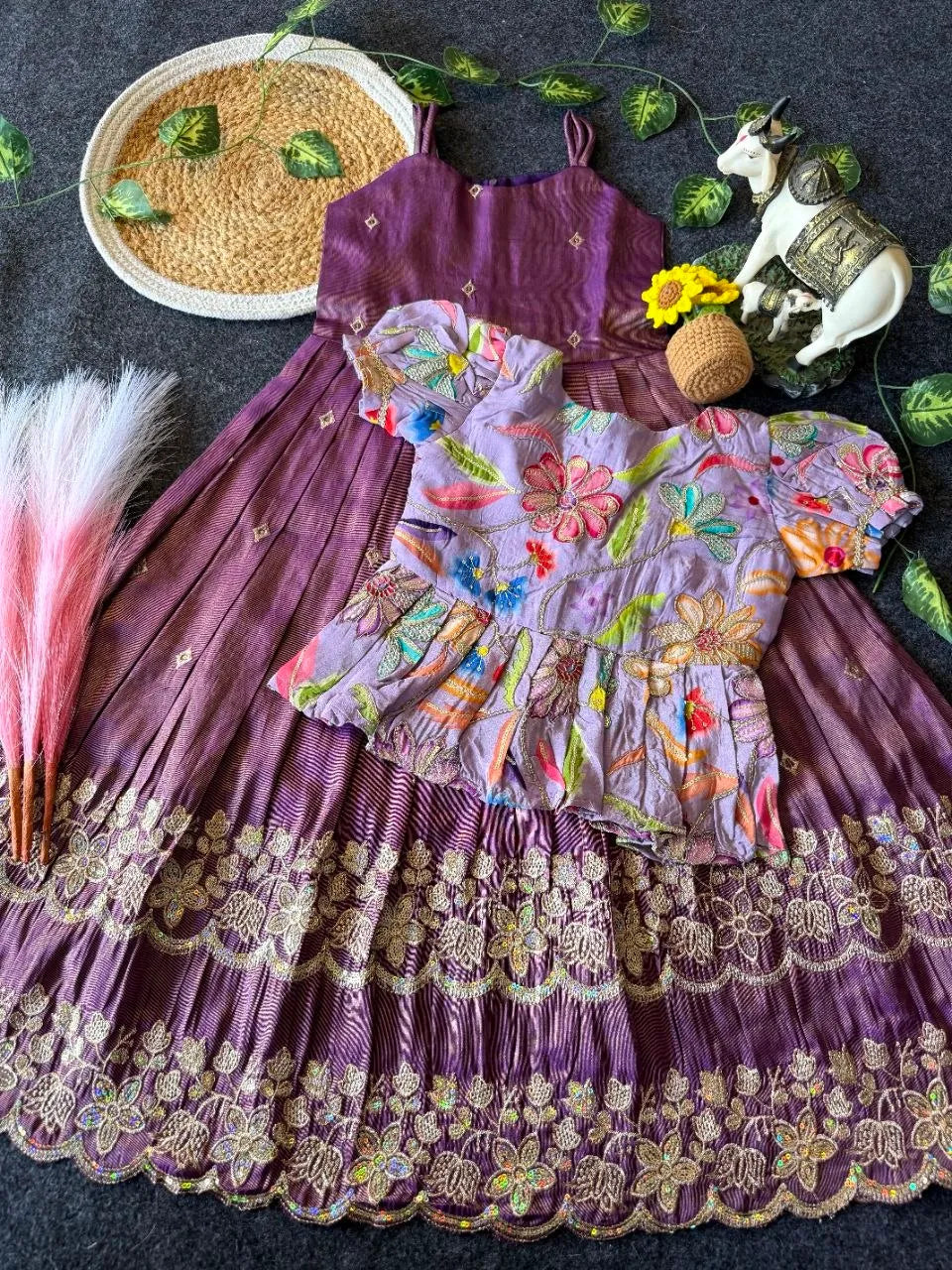 Little Bloom Princess Gown Set with Coat - Lilac