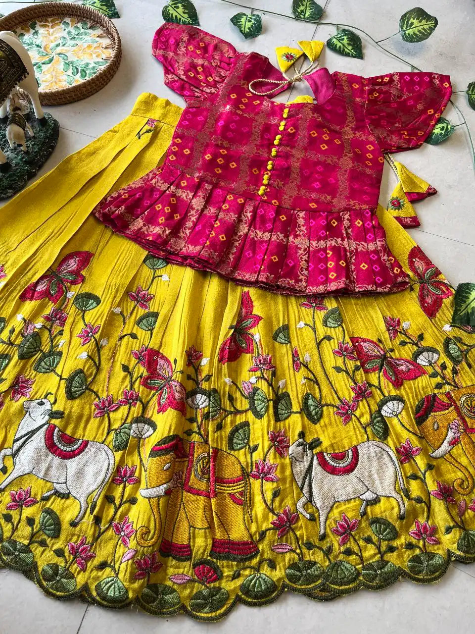 Pichwai Kids Collection - Yellow