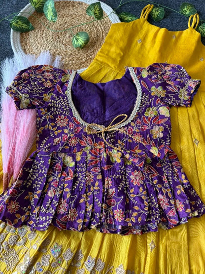 Little Bloom Princess Gown Set with Coat - Yellow