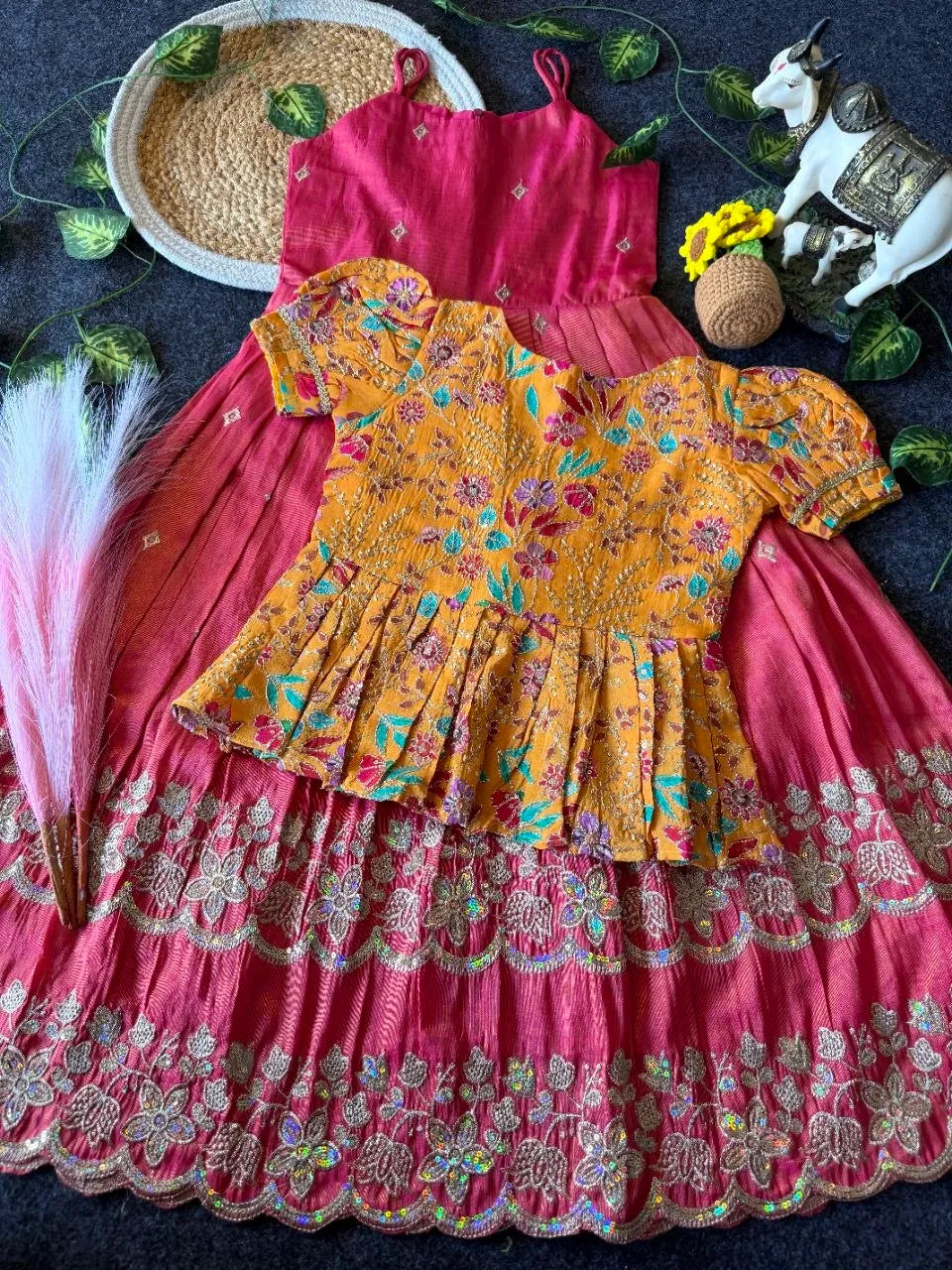 Little Bloom Princess Gown Set with Coat - Pink