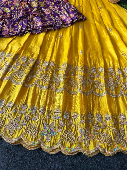 Little Bloom Princess Gown Set with Coat - Yellow