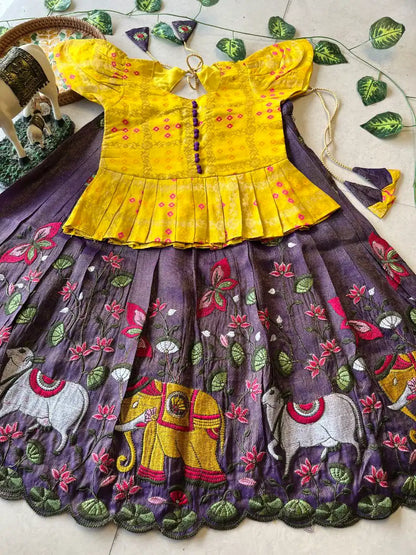 Pichwai Kids Collection - Purple