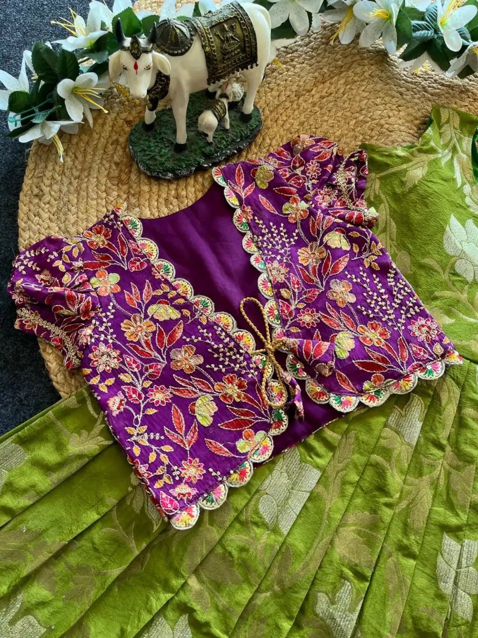Position Printed Floral Gown - Parrot