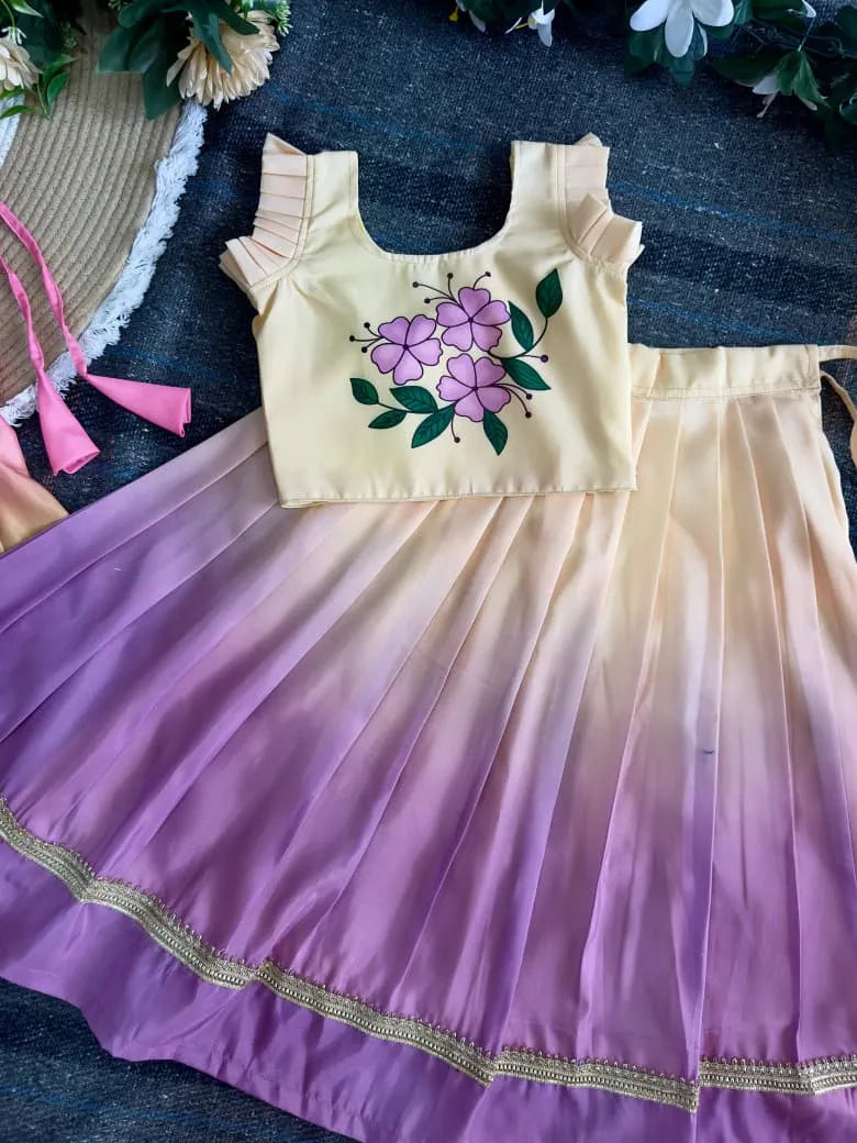 Pulmy Silk 2D Print Kalamkari Choli - Lilac
