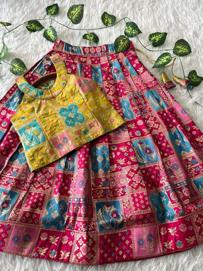Soft Dola Silk Traditional Lehenga Set - Pink