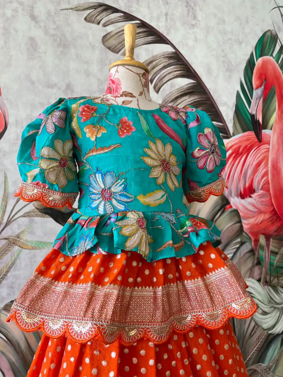 Position Printed Floral Gown - Sky