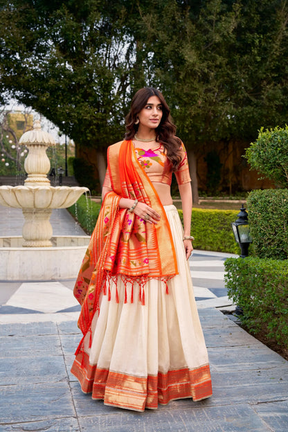Paithani Vichitra Silk Wedding Lehenga Choli Set